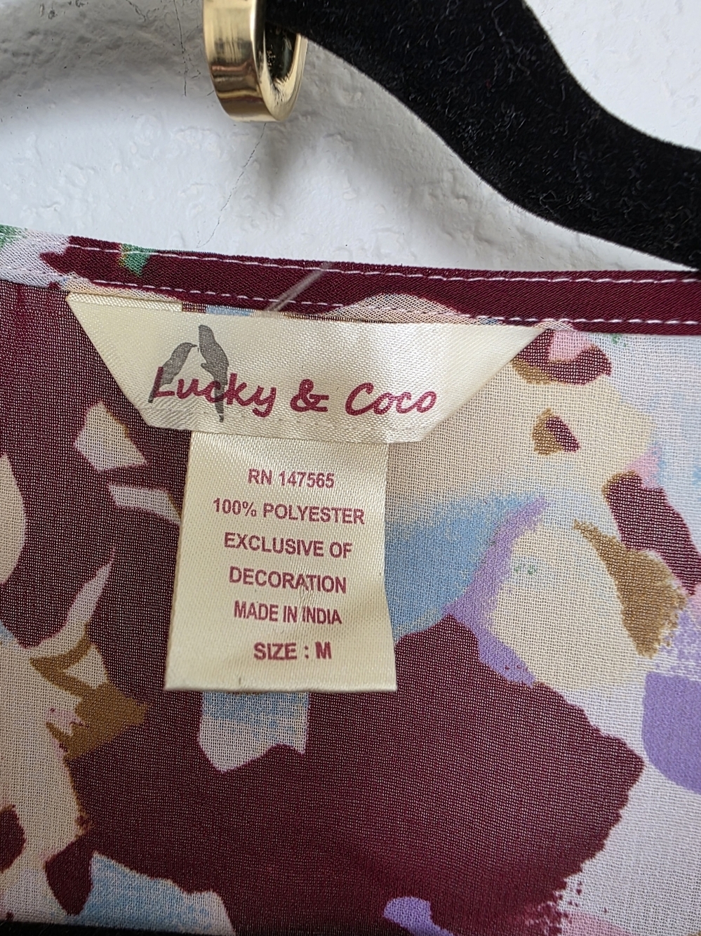 Lucky & Coco Floral Leopard Print Beaded Swim Batwing Kimono Sz M - Picture 2 of 8